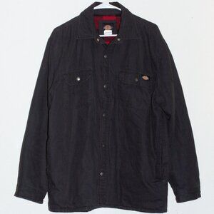 Dickies Men's Long Sleeve Flannel-Lined Duck Shirt Large